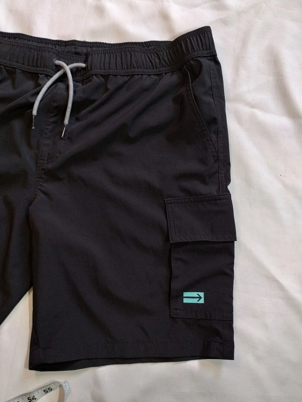 Men's Black Swim Shorts with Drawstring